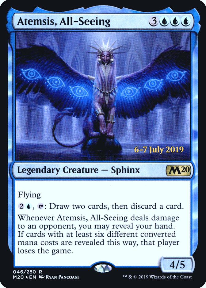 Atemsis, All-Seeing  [Core Set 2020 Prerelease Promos] | Cards and Coasters CA