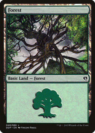 Forest (40) [Duel Decks: Zendikar vs. Eldrazi] | Cards and Coasters CA