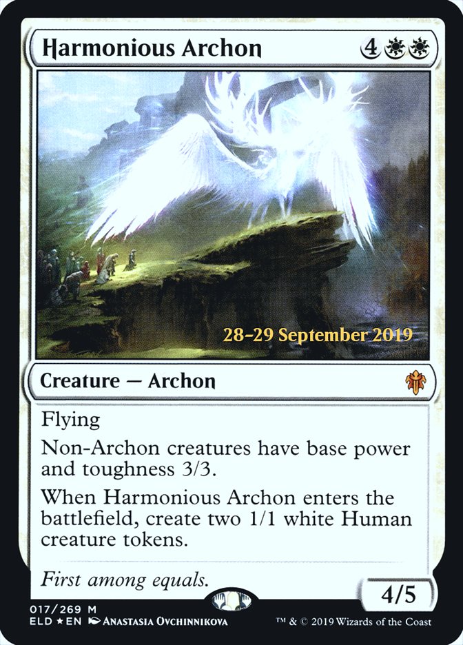 Harmonious Archon  [Throne of Eldraine Prerelease Promos] | Cards and Coasters CA