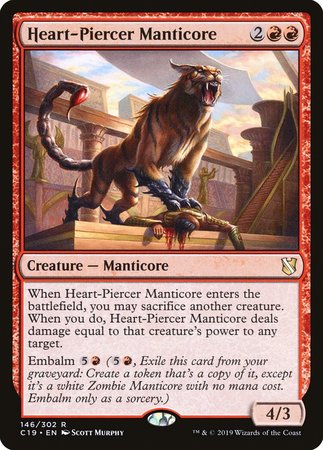 Heart-Piercer Manticore [Commander 2019] | Cards and Coasters CA