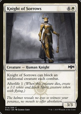 Knight of Sorrows [Ravnica Allegiance] | Cards and Coasters CA