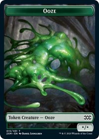 Ooze // Wurm (030) Double-sided Token [Double Masters Tokens] | Cards and Coasters CA