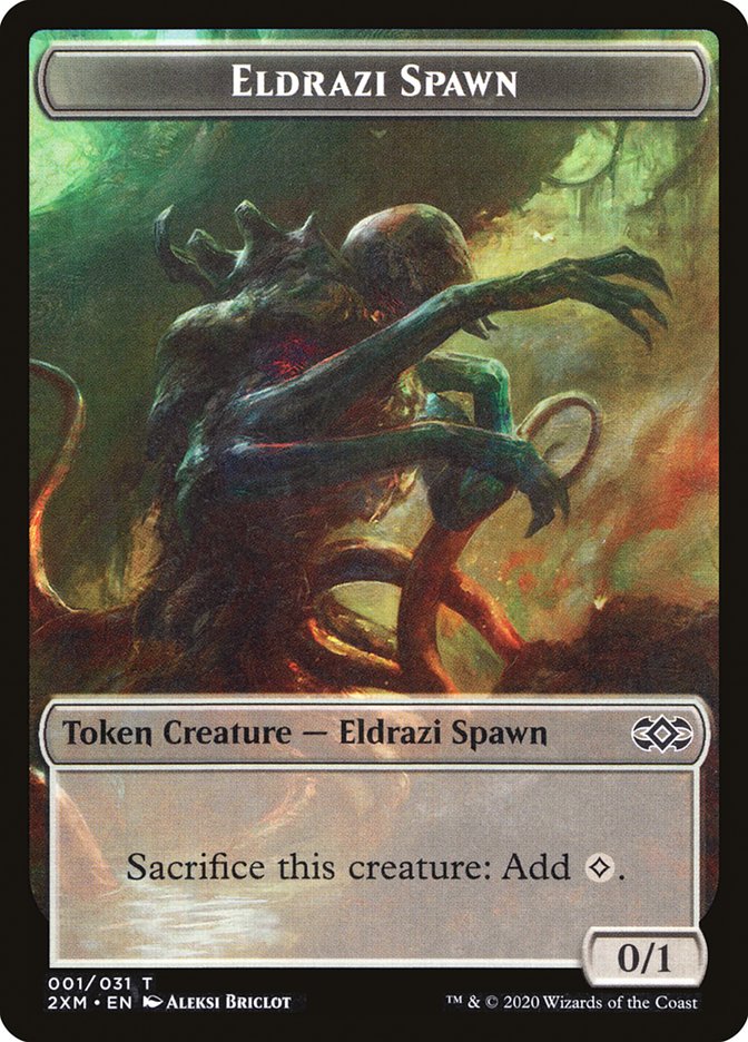 Eldrazi Spawn Token [Double Masters] | Cards and Coasters CA