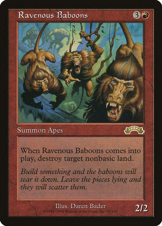 Ravenous Baboons [Exodus] | Cards and Coasters CA