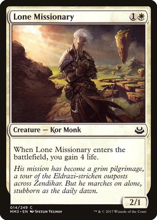 Lone Missionary [Modern Masters 2017] | Cards and Coasters CA