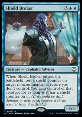 Shield Broker (Promo Pack) [Streets of New Capenna Commander Promos] | Cards and Coasters CA