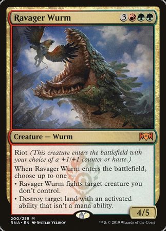 Ravager Wurm [Ravnica Allegiance] | Cards and Coasters CA