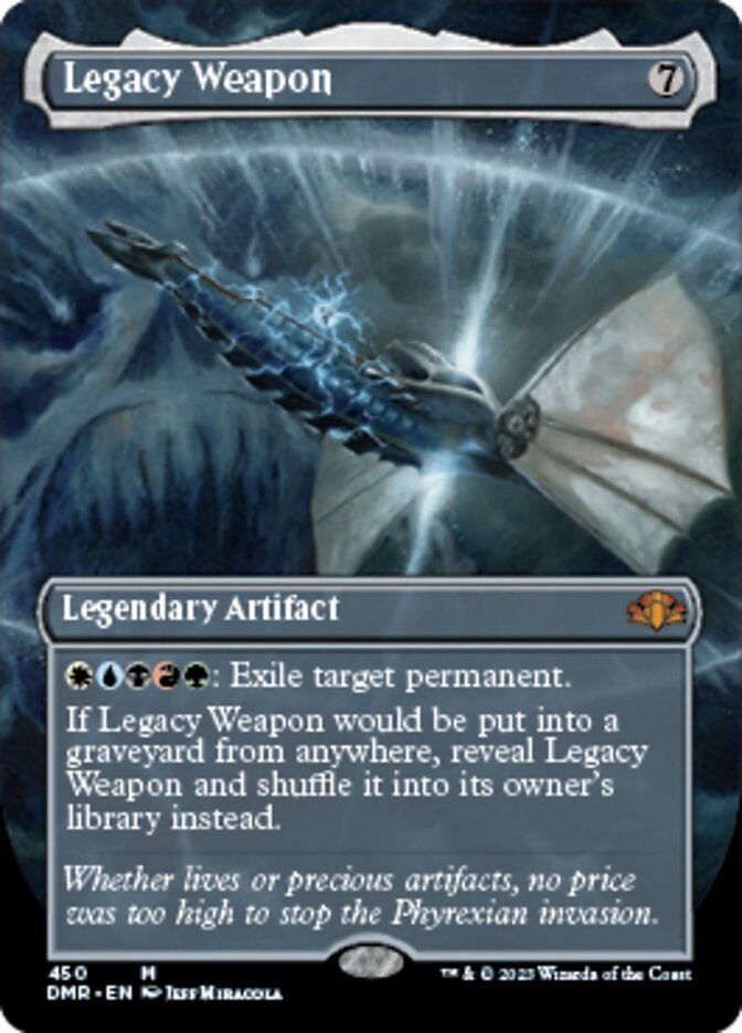 Legacy Weapon (Borderless Alternate Art) [Dominaria Remastered] | Cards and Coasters CA