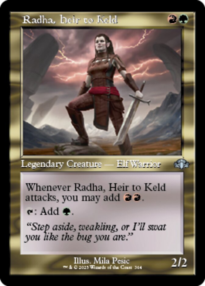 Radha, Heir to Keld (Retro) [Dominaria Remastered] | Cards and Coasters CA