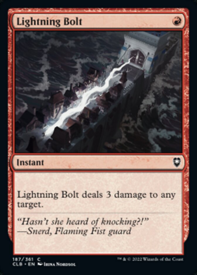 Lightning Bolt [Commander Legends: Battle for Baldur's Gate] | Cards and Coasters CA