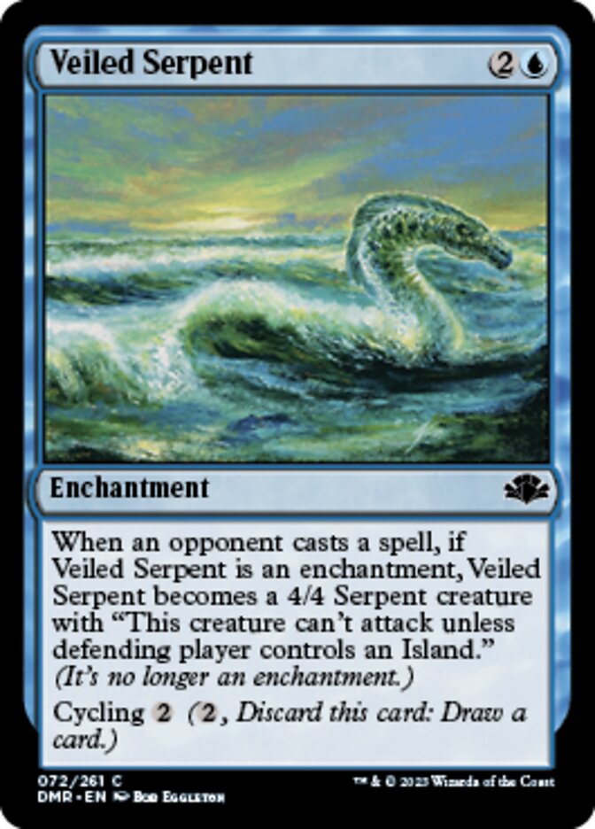 Veiled Serpent [Dominaria Remastered] | Cards and Coasters CA