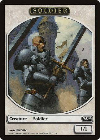 Soldier Token [Magic 2010 Tokens] | Cards and Coasters CA