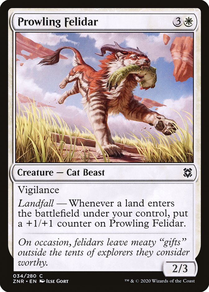 Prowling Felidar [Zendikar Rising] | Cards and Coasters CA
