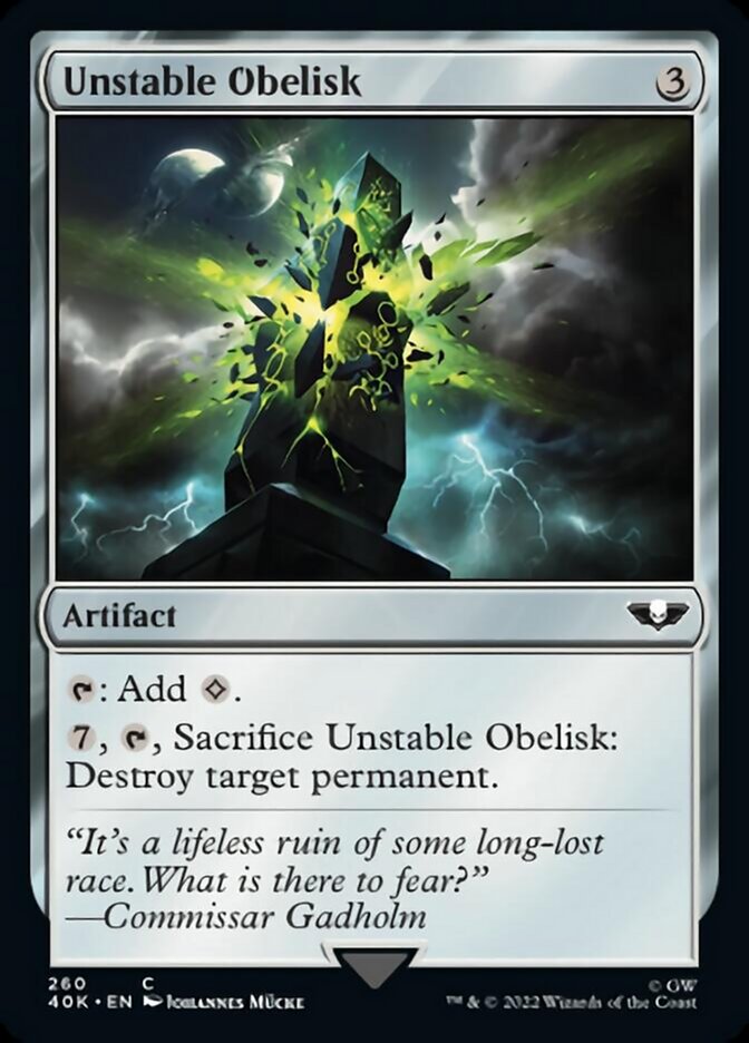 Unstable Obelisk [Universes Beyond: Warhammer 40,000] | Cards and Coasters CA