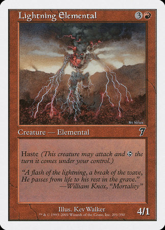 Lightning Elemental [Seventh Edition] | Cards and Coasters CA