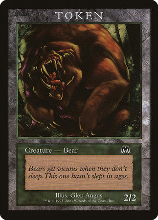 Bear Token (Onslaught) [Magic Player Rewards 2003] | Cards and Coasters CA