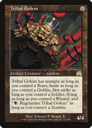 Tribal Golem [Onslaught] | Cards and Coasters CA