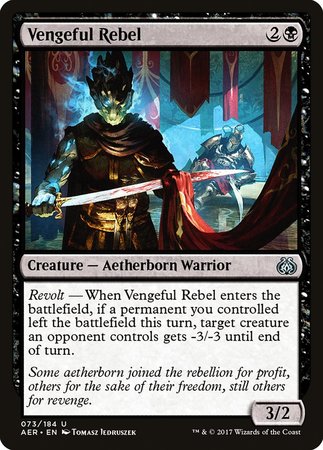 Vengeful Rebel [Aether Revolt] | Cards and Coasters CA