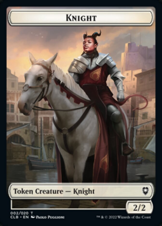 Treasure // Knight Double-sided Token [Commander Legends: Battle for Baldur's Gate Tokens] | Cards and Coasters CA