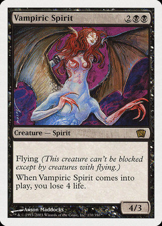 Vampiric Spirit [Eighth Edition] | Cards and Coasters CA