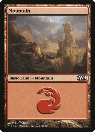 Mountain (242) [Magic 2014] | Cards and Coasters CA