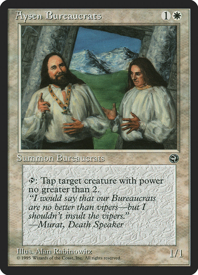 Aysen Bureaucrats (Murat Flavor Text) [Homelands] | Cards and Coasters CA