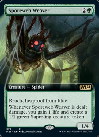 Sporeweb Weaver (Extended Art) [Core Set 2021] | Cards and Coasters CA