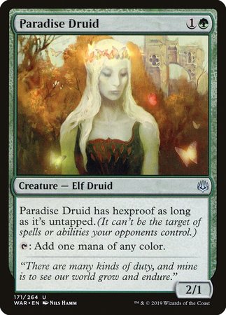 Paradise Druid [War of the Spark] | Cards and Coasters CA