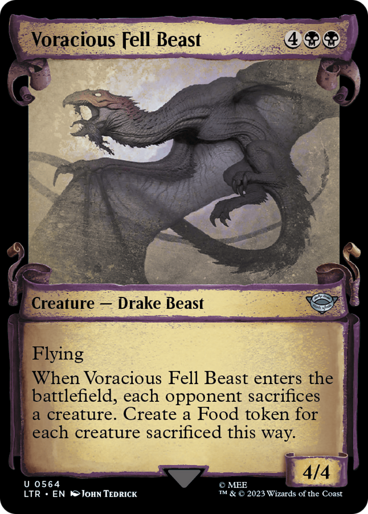 Voracious Fell Beast [The Lord of the Rings: Tales of Middle-Earth Showcase Scrolls] | Cards and Coasters CA