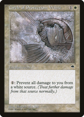 Circle of Protection: White [Tempest] | Cards and Coasters CA