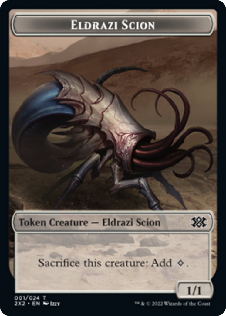 Saproling // Eldrazi Scion Double-sided Token [Double Masters 2022 Tokens] | Cards and Coasters CA