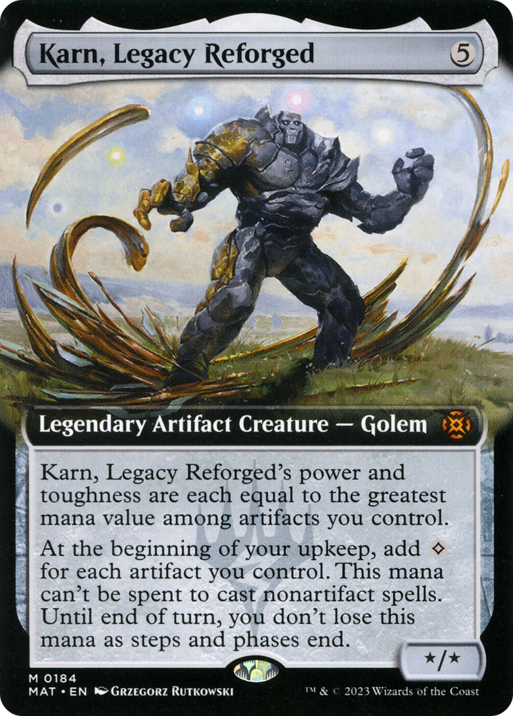 Karn, Legacy Reforged (Extended Art) [March of the Machine: The Aftermath] | Cards and Coasters CA