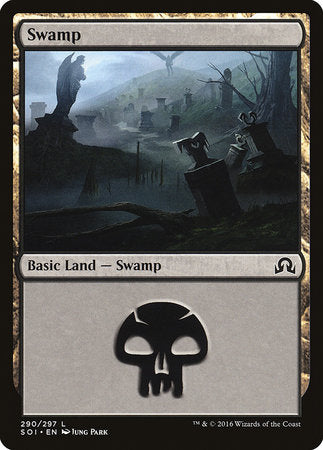 Swamp (290) [Shadows over Innistrad] | Cards and Coasters CA