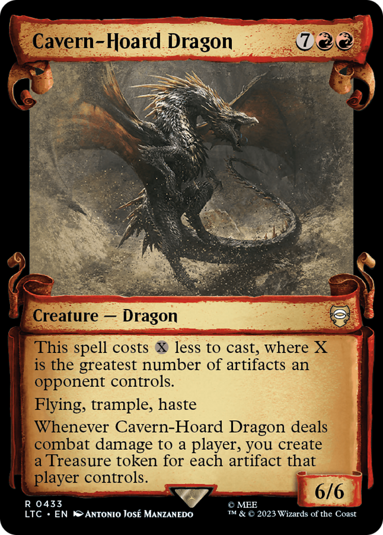 Cavern-Hoard Dragon [The Lord of the Rings: Tales of Middle-Earth Commander Showcase Scrolls] | Cards and Coasters CA