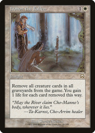 Honor the Fallen [Mercadian Masques] | Cards and Coasters CA