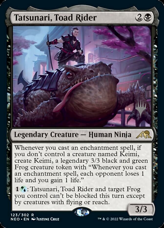 Tatsunari, Toad Rider (Promo Pack) [Kamigawa: Neon Dynasty Promos] | Cards and Coasters CA