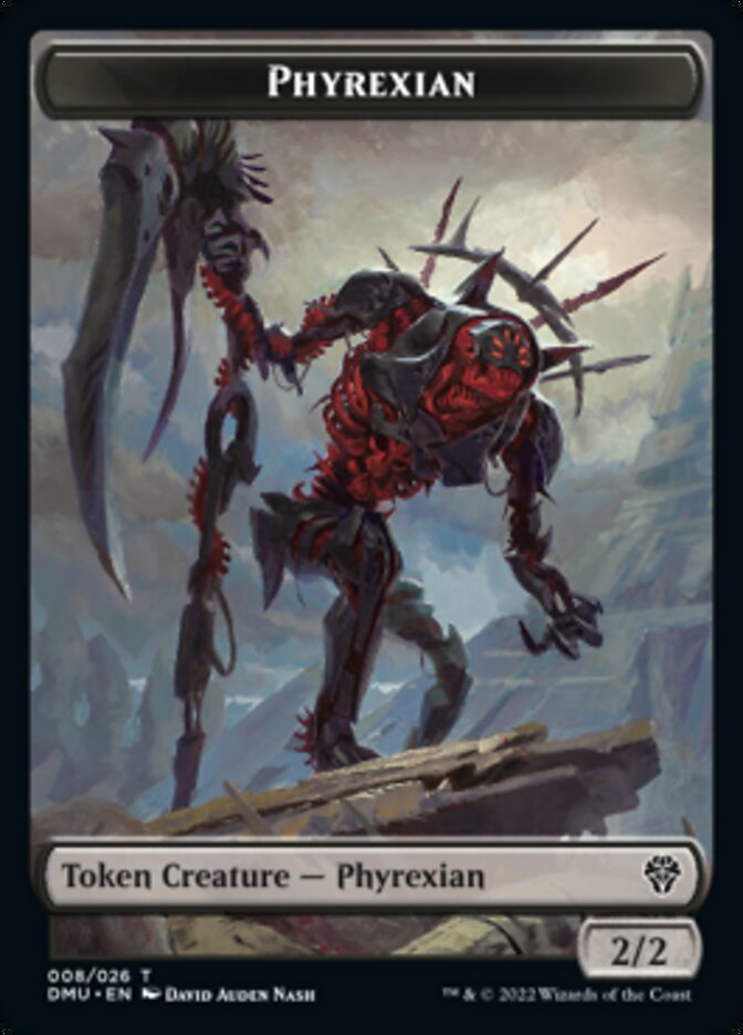 Phyrexian // Zombie Double-sided Token [Dominaria United Tokens] | Cards and Coasters CA