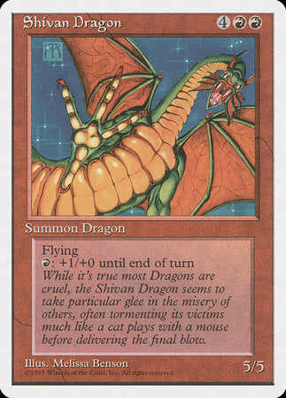 Shivan Dragon [Fourth Edition] | Cards and Coasters CA