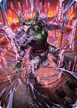 Hidetsugu, Devouring Chaos Art Card [Kamigawa: Neon Dynasty Art Series] | Cards and Coasters CA