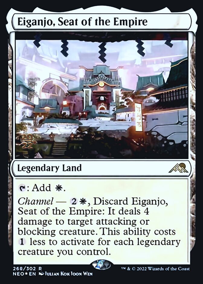 Eiganjo, Seat of the Empire [Kamigawa: Neon Dynasty Prerelease Promos] | Cards and Coasters CA