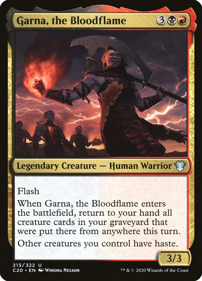 Garna, the Bloodflame [Commander 2020] | Cards and Coasters CA