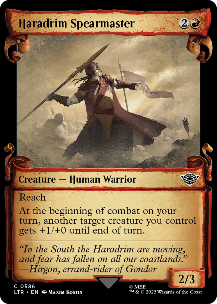 Haradrim Spearmaster [The Lord of the Rings: Tales of Middle-Earth Showcase Scrolls] | Cards and Coasters CA