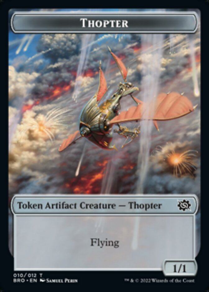 Thopter // Construct (005) Double-Sided Token [The Brothers' War Tokens] | Cards and Coasters CA