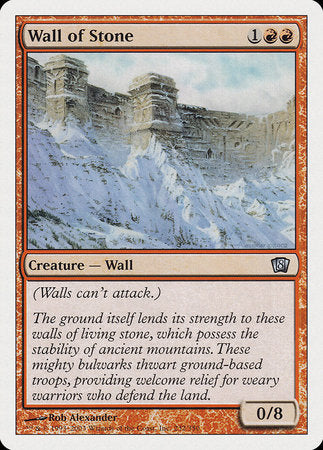 Wall of Stone [Eighth Edition] | Cards and Coasters CA