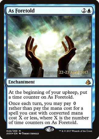 As Foretold [Amonkhet Promos] | Cards and Coasters CA