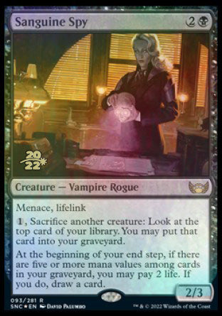 Sanguine Spy [Streets of New Capenna Prerelease Promos] | Cards and Coasters CA