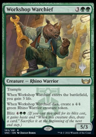 Workshop Warchief (Promo Pack) [Streets of New Capenna Promos] | Cards and Coasters CA