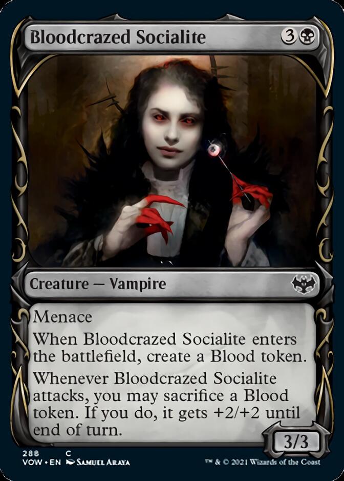 Bloodcrazed Socialite (Showcase Fang Frame) [Innistrad: Crimson Vow] | Cards and Coasters CA