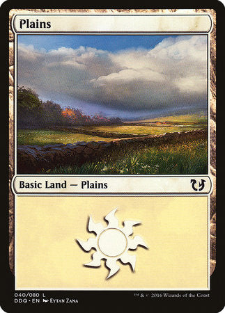 Plains (40) [Duel Decks: Blessed vs. Cursed] | Cards and Coasters CA
