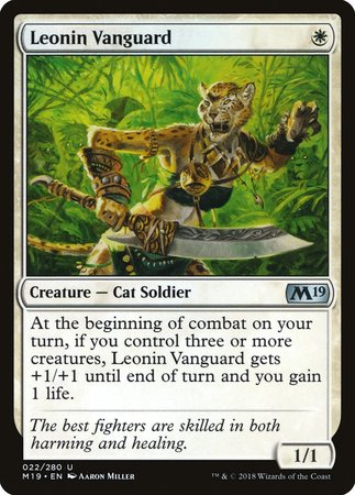 Leonin Vanguard [Core Set 2019] | Cards and Coasters CA